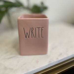 New Rae Dunn Write ceramic pen pencil cup.